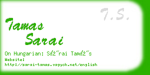 tamas sarai business card